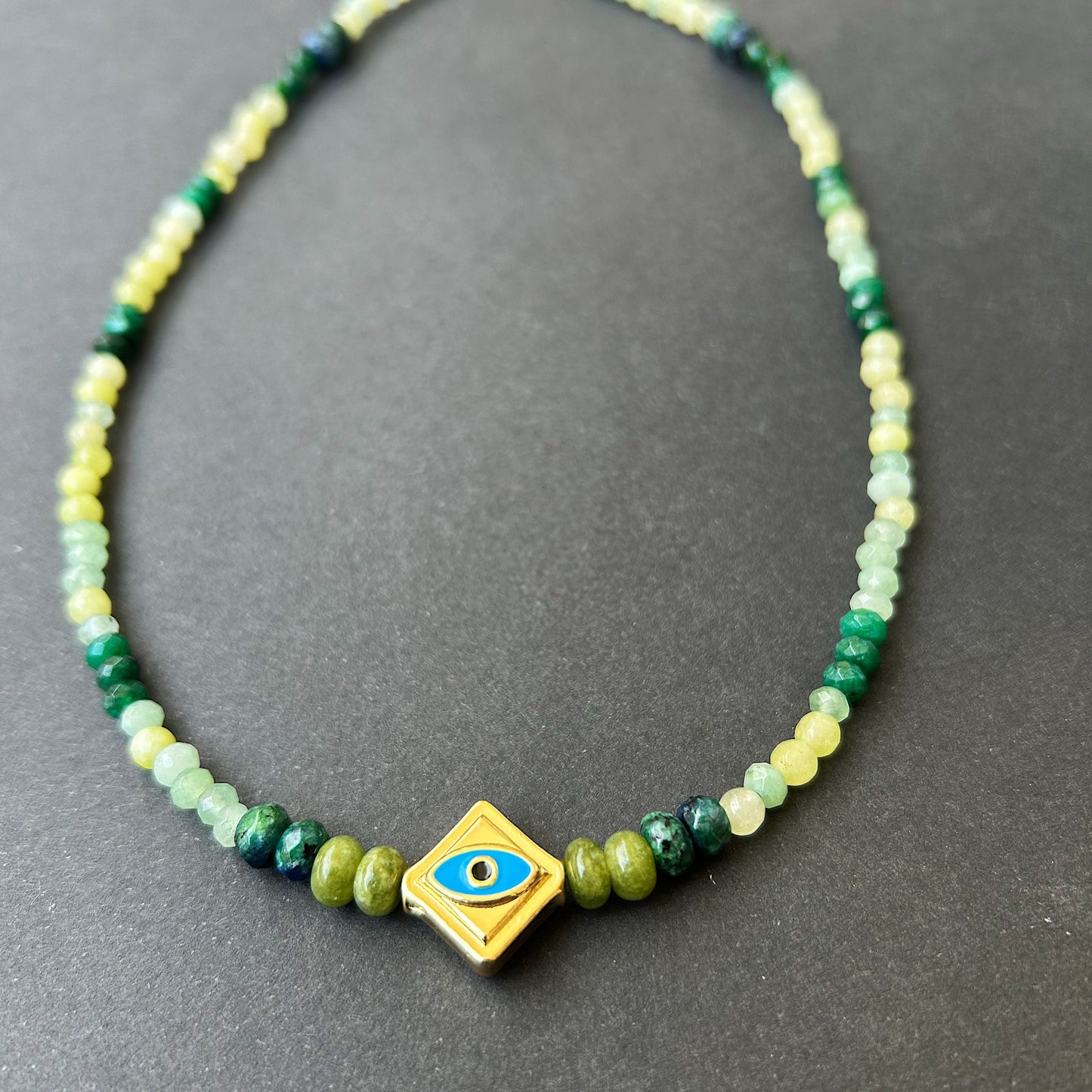 Greenlight Guardian Necklace - Green Jade & Agate