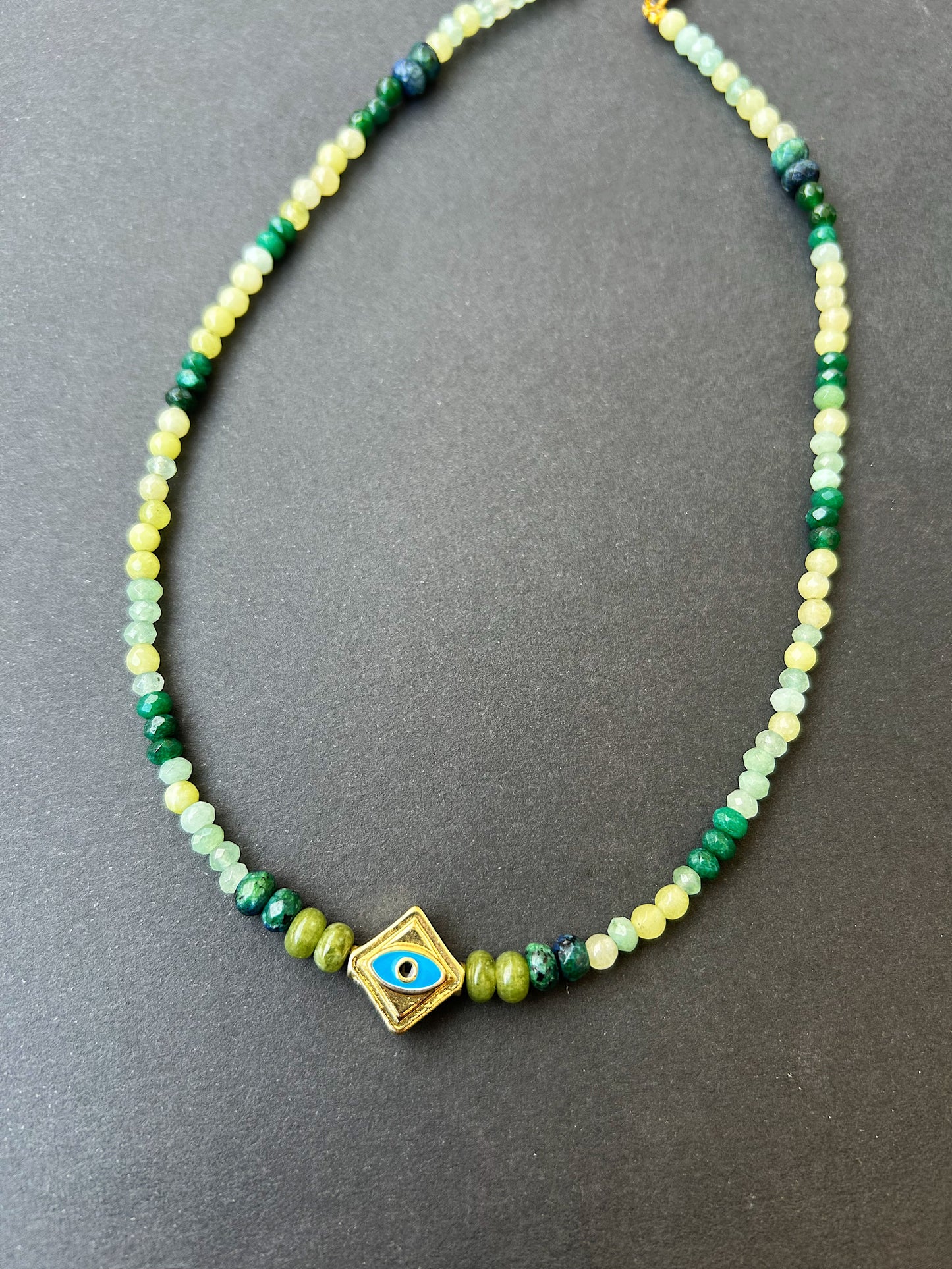Greenlight Guardian Necklace - Green Jade & Agate