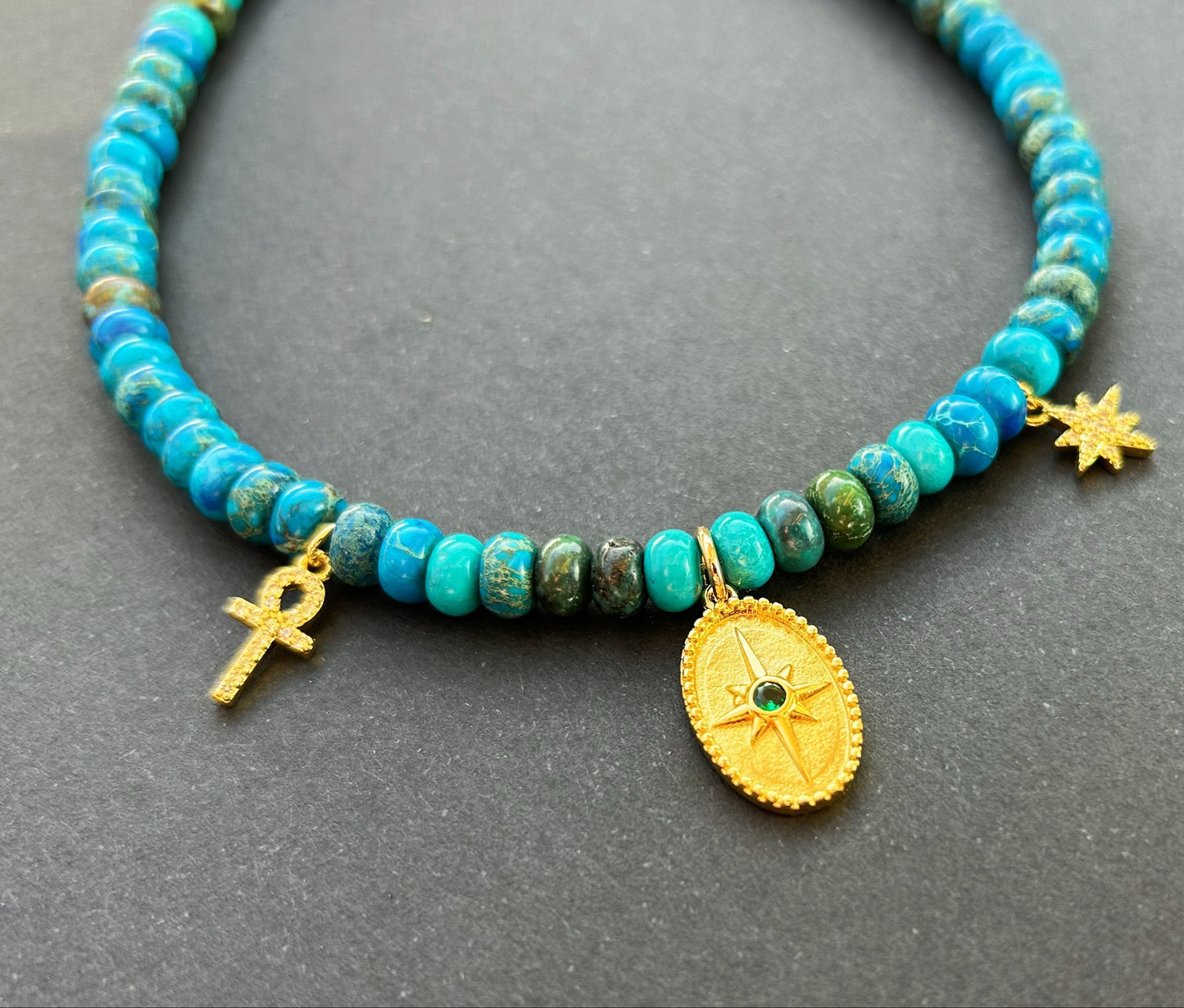 Blue Oasis Necklace - Jasper & Fairuz