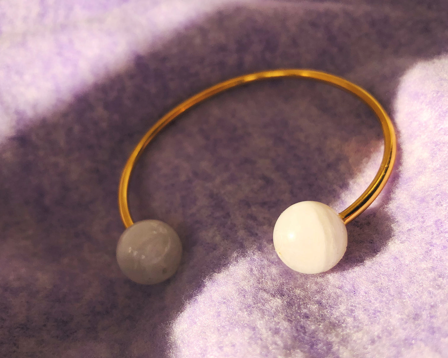 Moon Drip Bangle - Moonstone