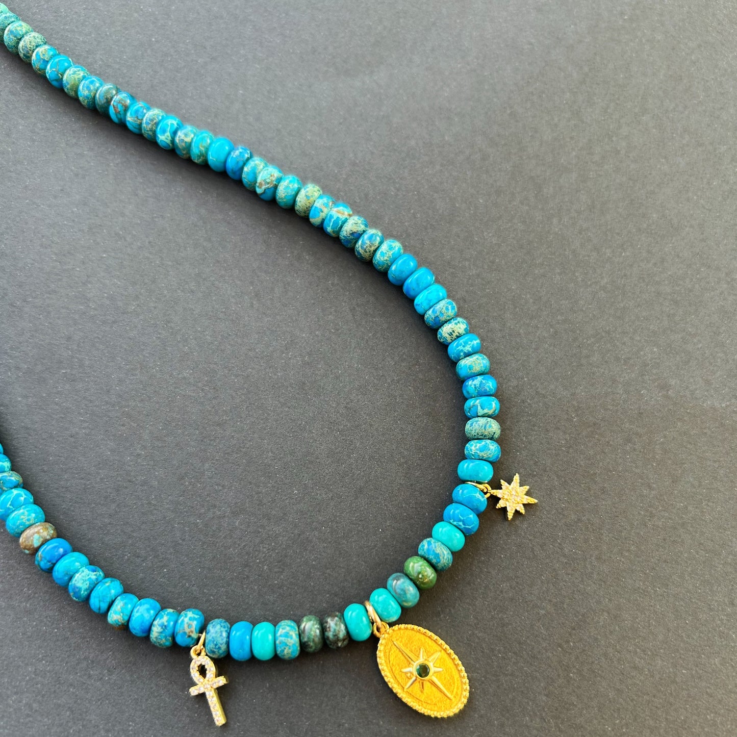 Blue Oasis Necklace - Jasper & Fairuz