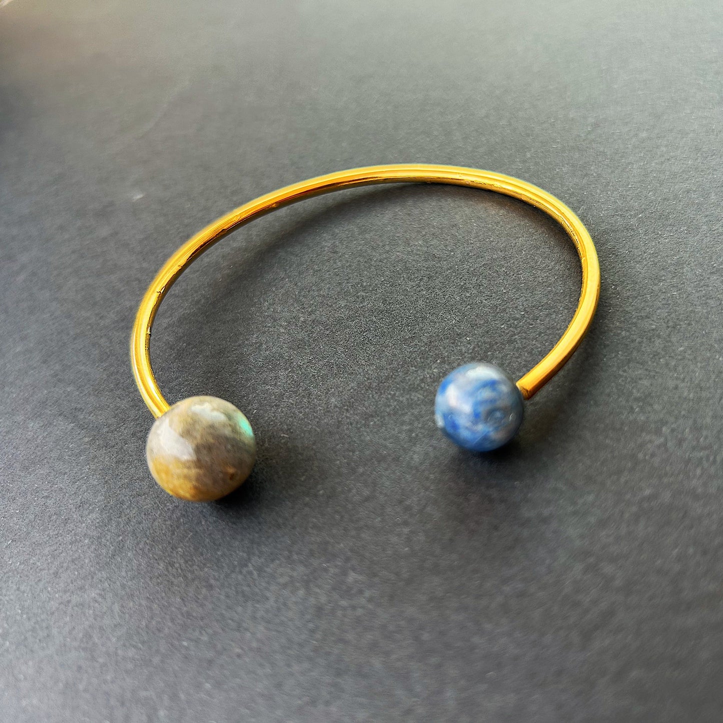 Cosmic Clarity Bangle - Labradorite & Kyanite
