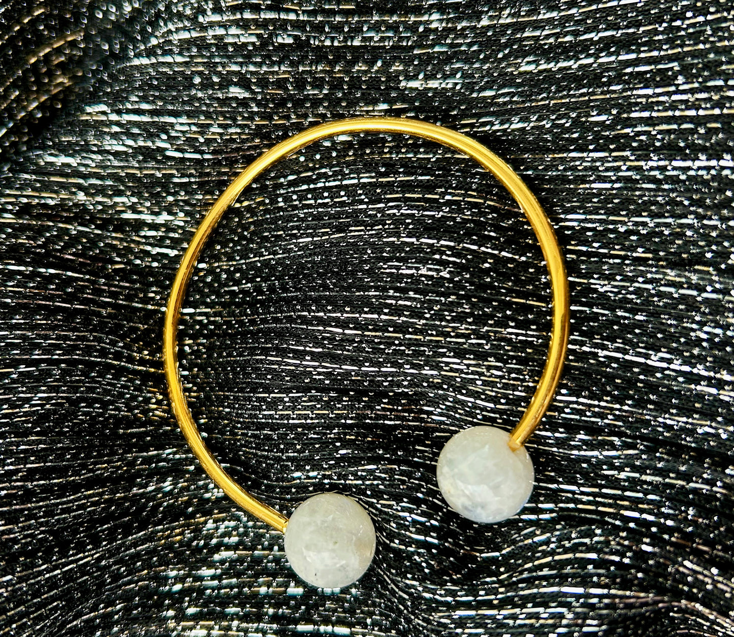 Moon Drip Bangle - Moonstone