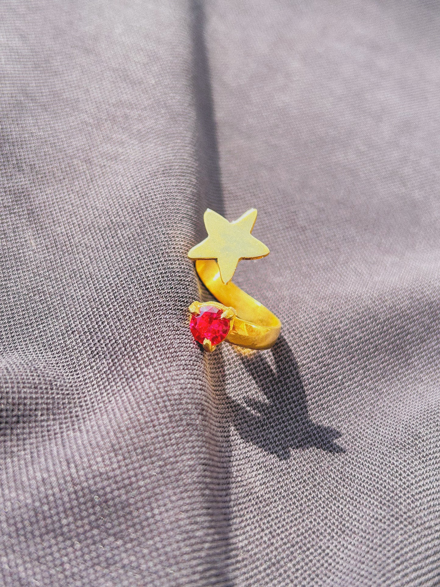 Starry Glow Ring In Pink Ruby -