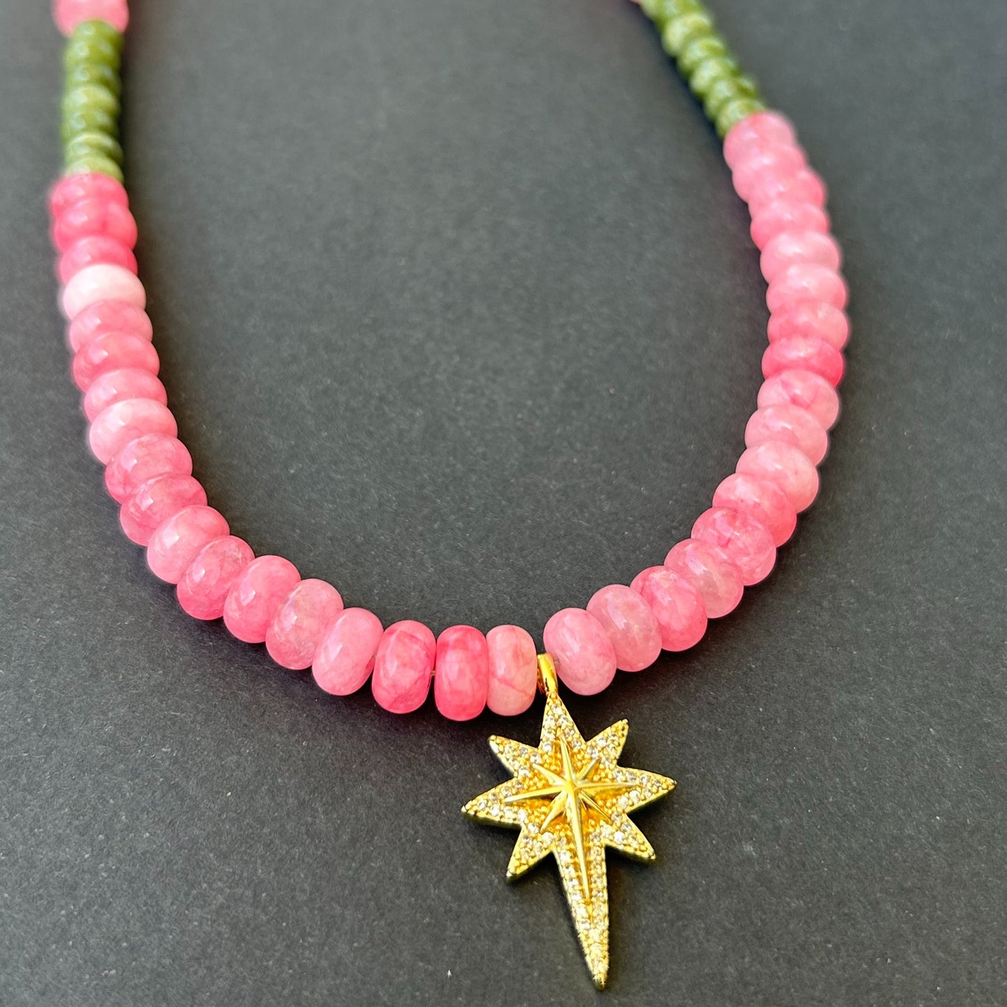 Lush Aura - Pink & green Jade