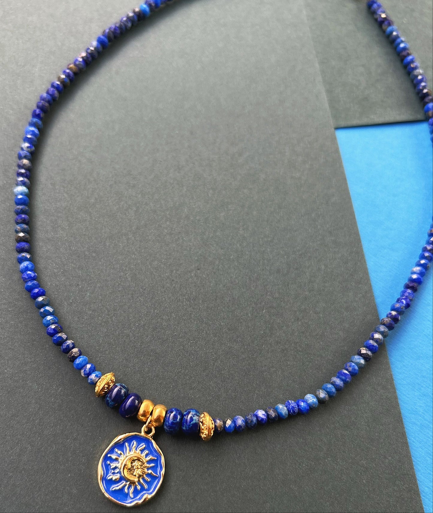 Indigo Aura Necklace - Lapis Lazuli & Jasper