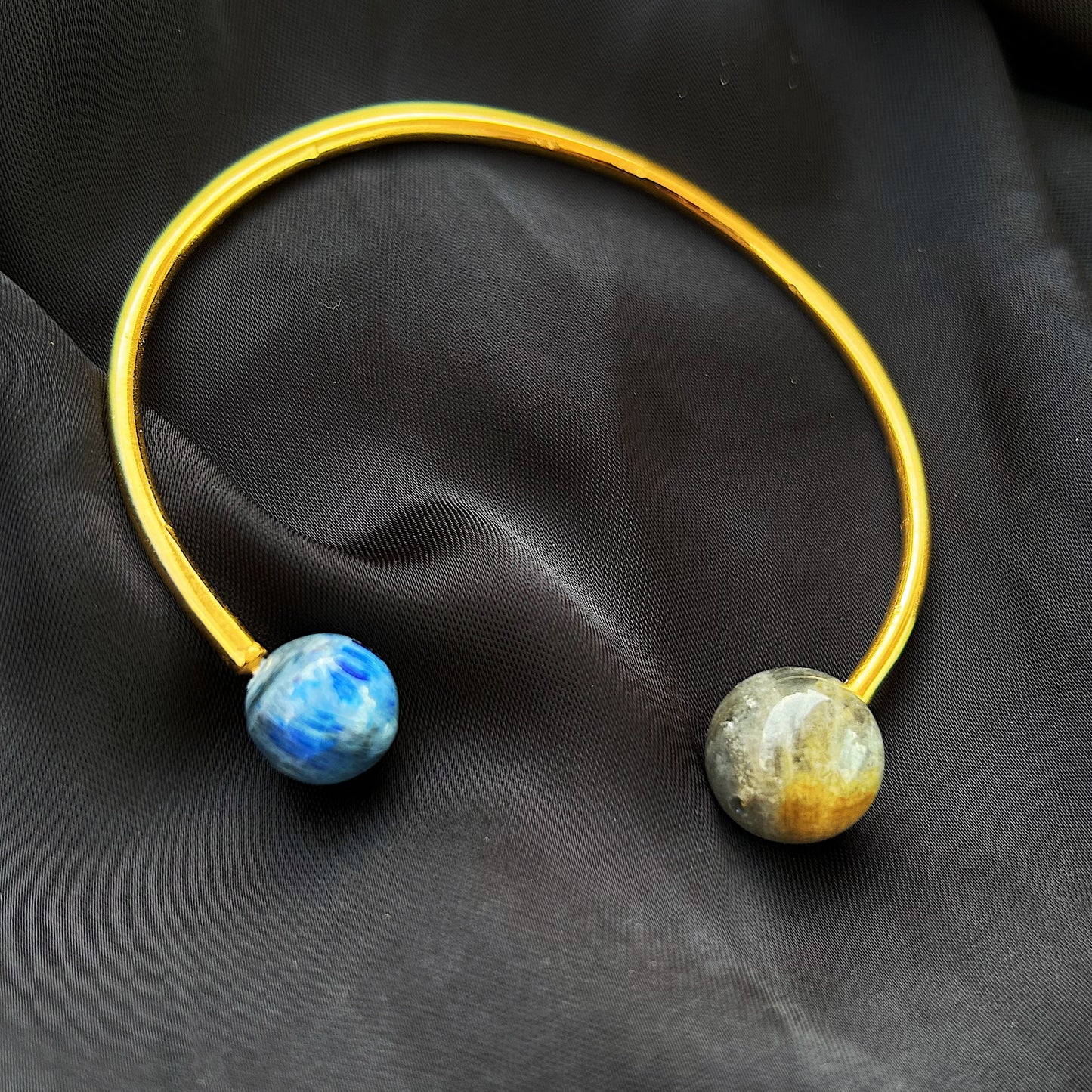 Cosmic Clarity Bangle - Labradorite & Kyanite
