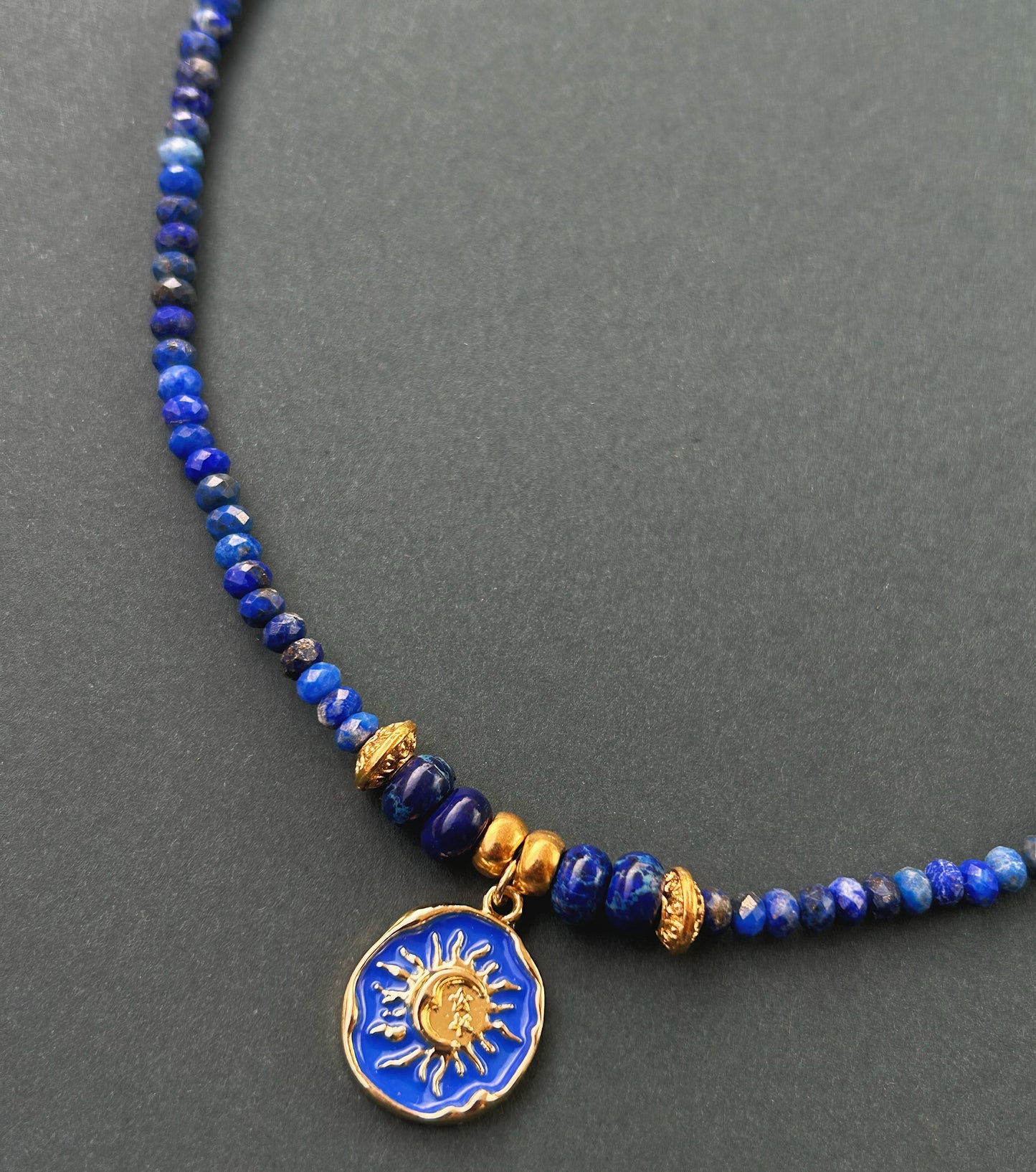 Indigo Aura Necklace - Lapis Lazuli & Jasper