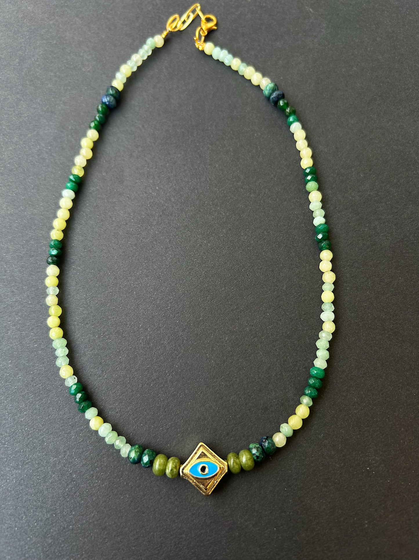 Greenlight Guardian Necklace - Green Jade & Agate