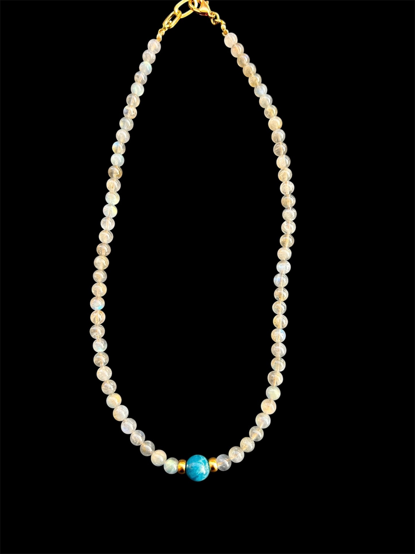 High-Grade Natural Labradorite & Blue Apatite // Energy: Transformation