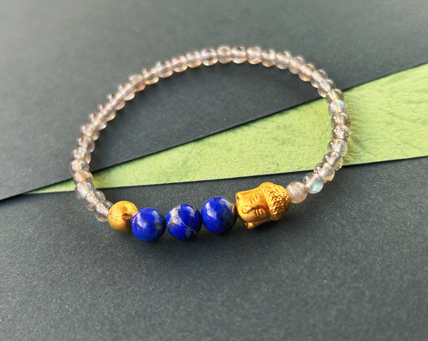 Celestial Wisdom Bracelet in Labradorite & Lapis Lazuli