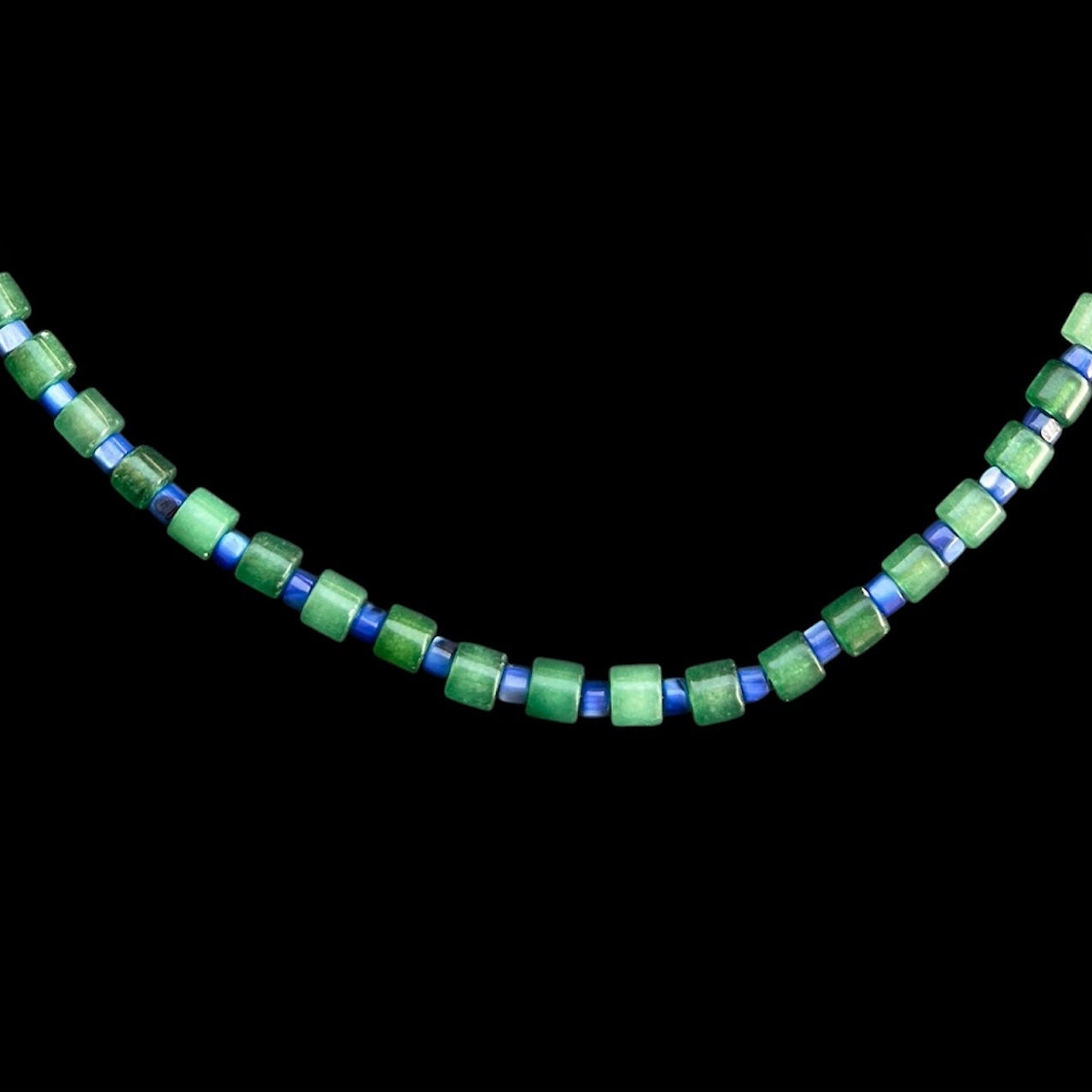 Natural Green Jade & Blue Mother of Pearl // Energy: Harmony