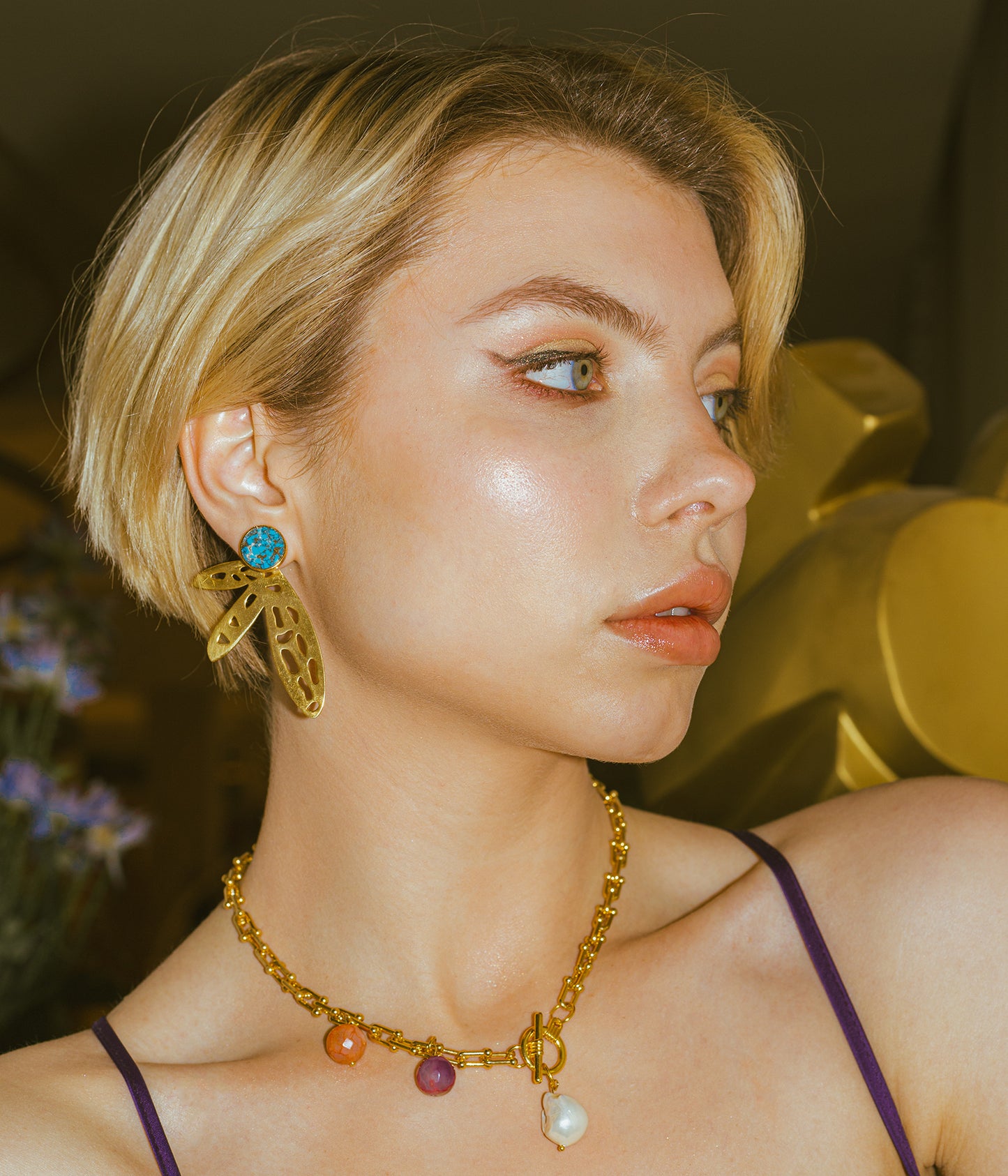 Roslyn Earrings in Turquoise