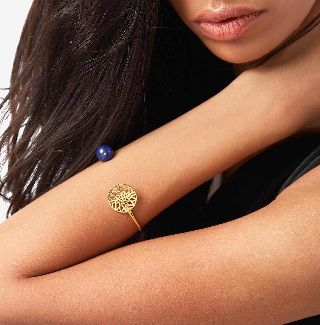 Third Eye Cuff - Lapis Lazuli (12mm stone)