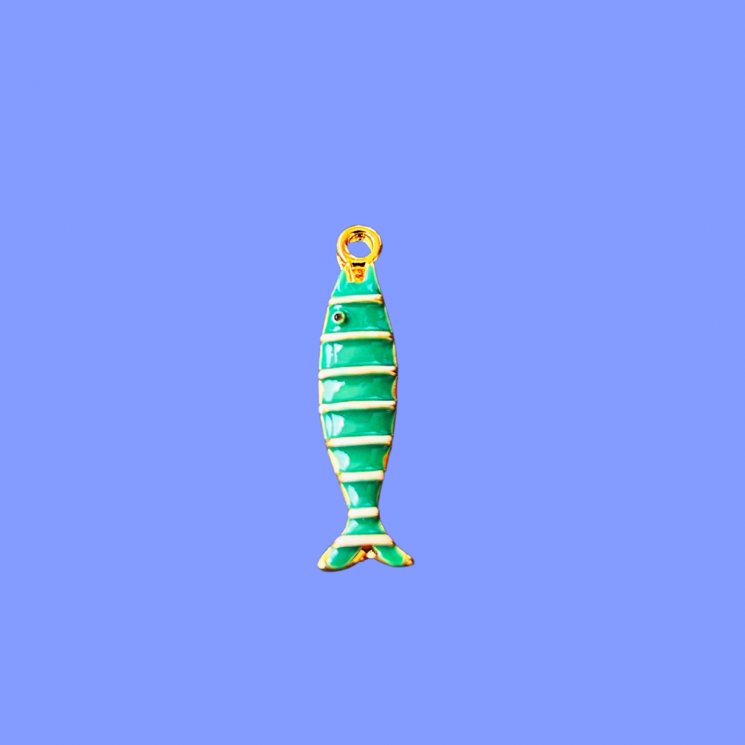 Fish charm - Blue
