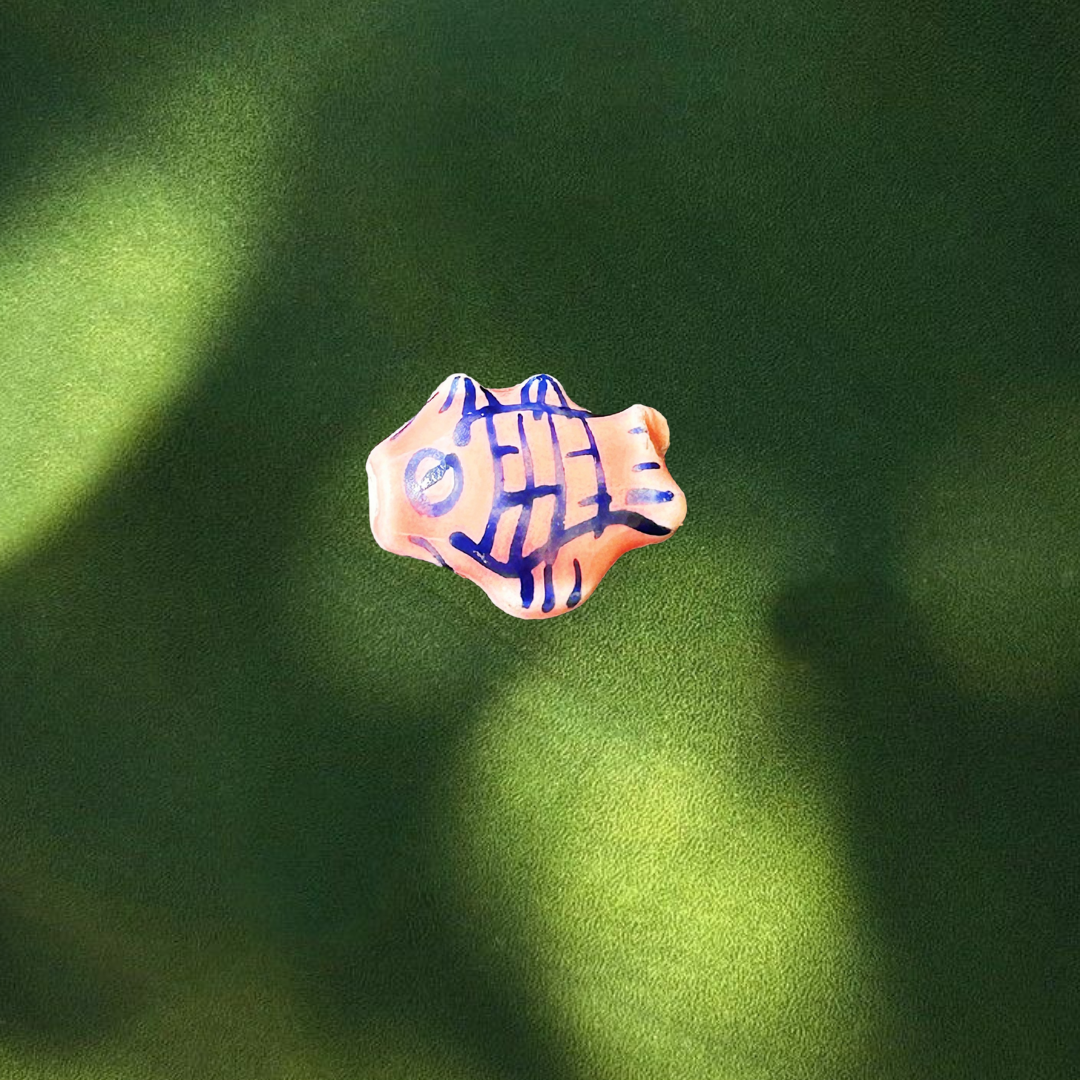 Pink & Blue fish charm