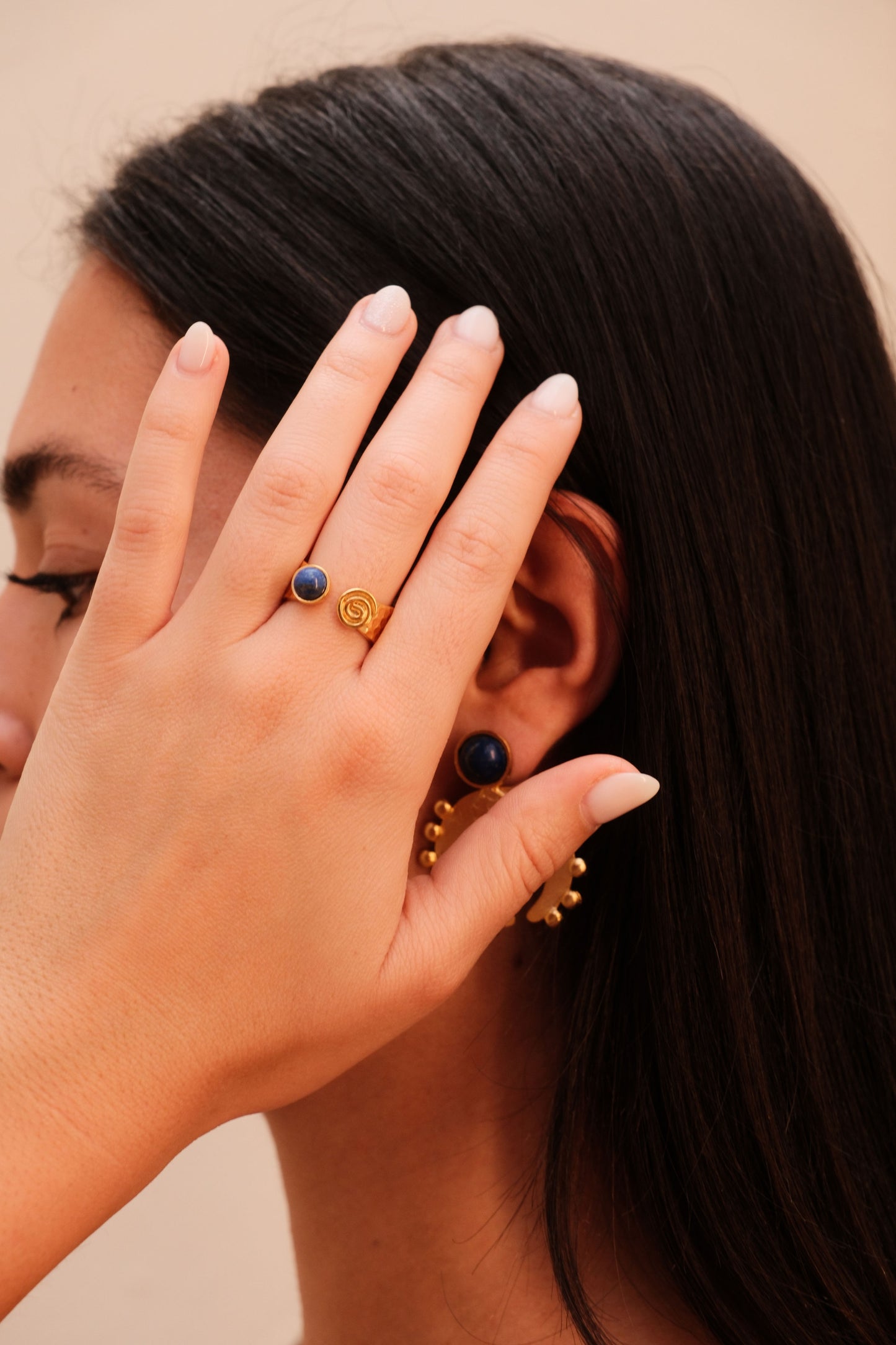 The Tazar Ring In natural Lapis Lazuli