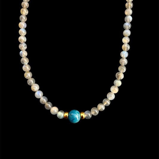High-Grade Natural Labradorite & Blue Apatite // Energy: Transformation