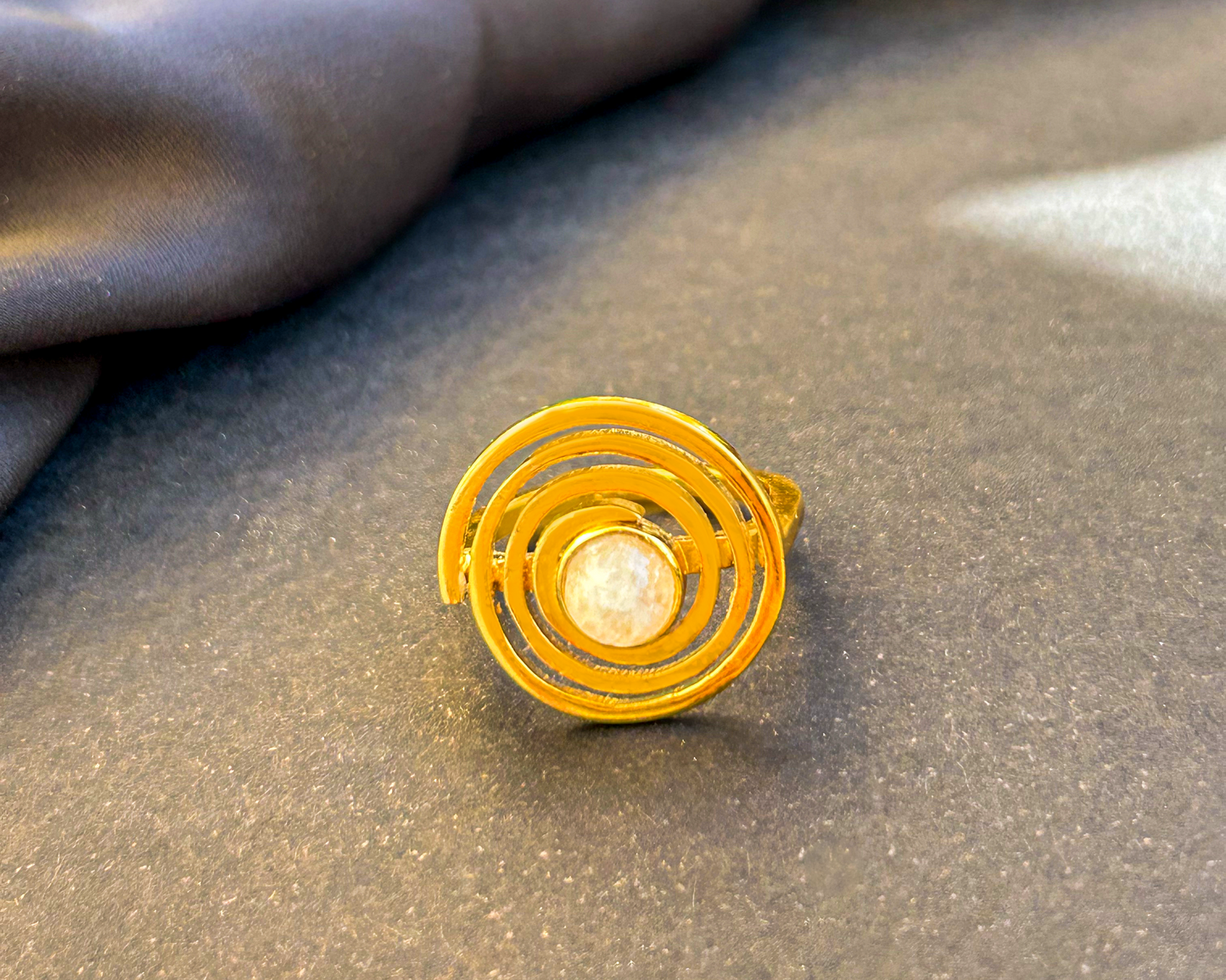 The Tanegga Ring in natural Moonstone