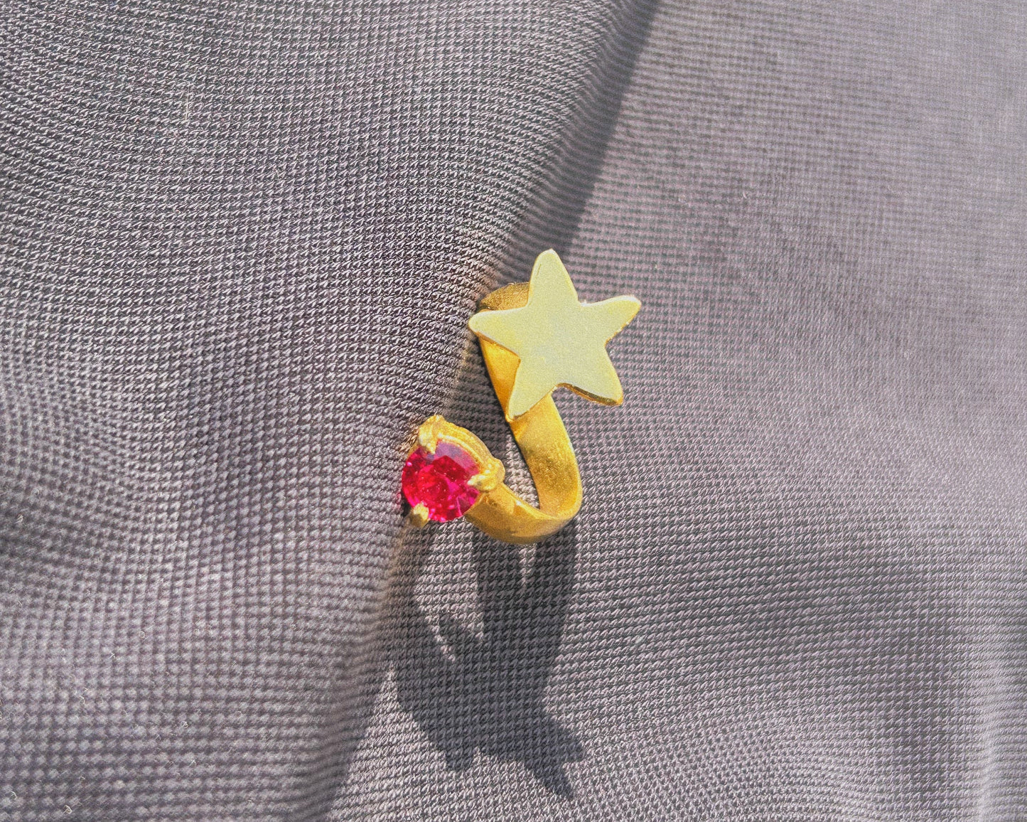Starry Glow Ring In Pink Ruby
