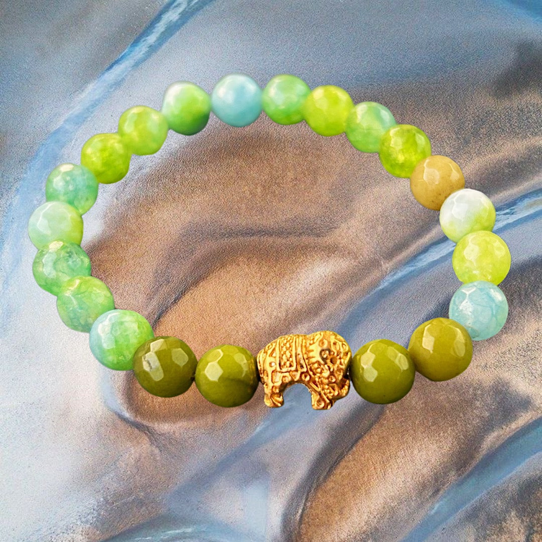 Prosperity Guardian Bracelet in Agate & Jade