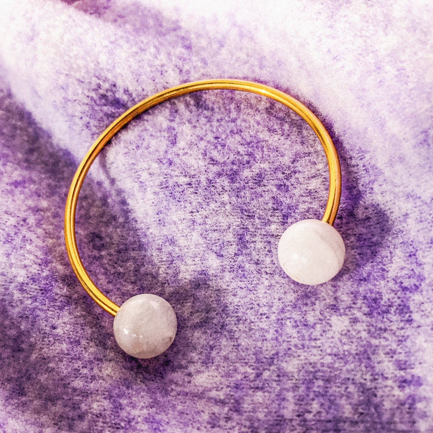 Moon Drip Bangle - Moonstone