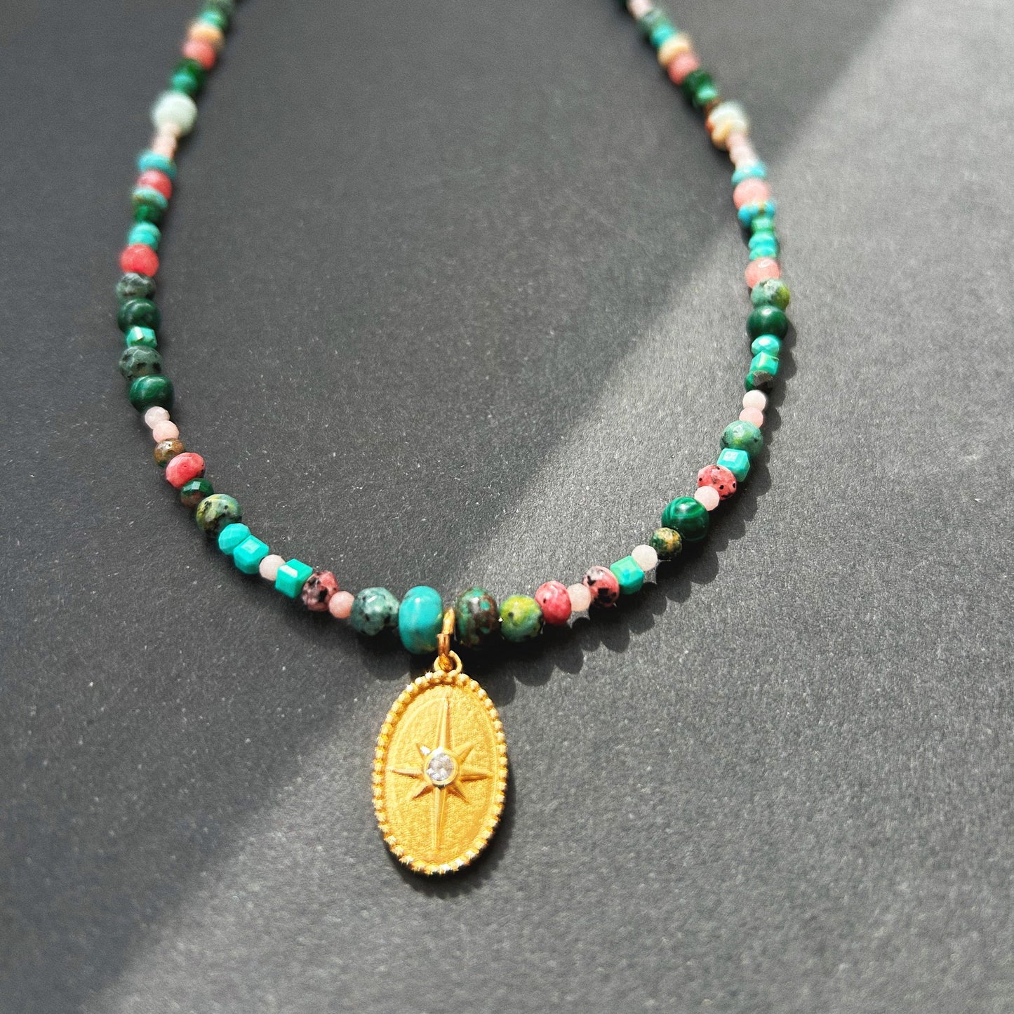 Zen Portal - Multi natural gemstones necklace