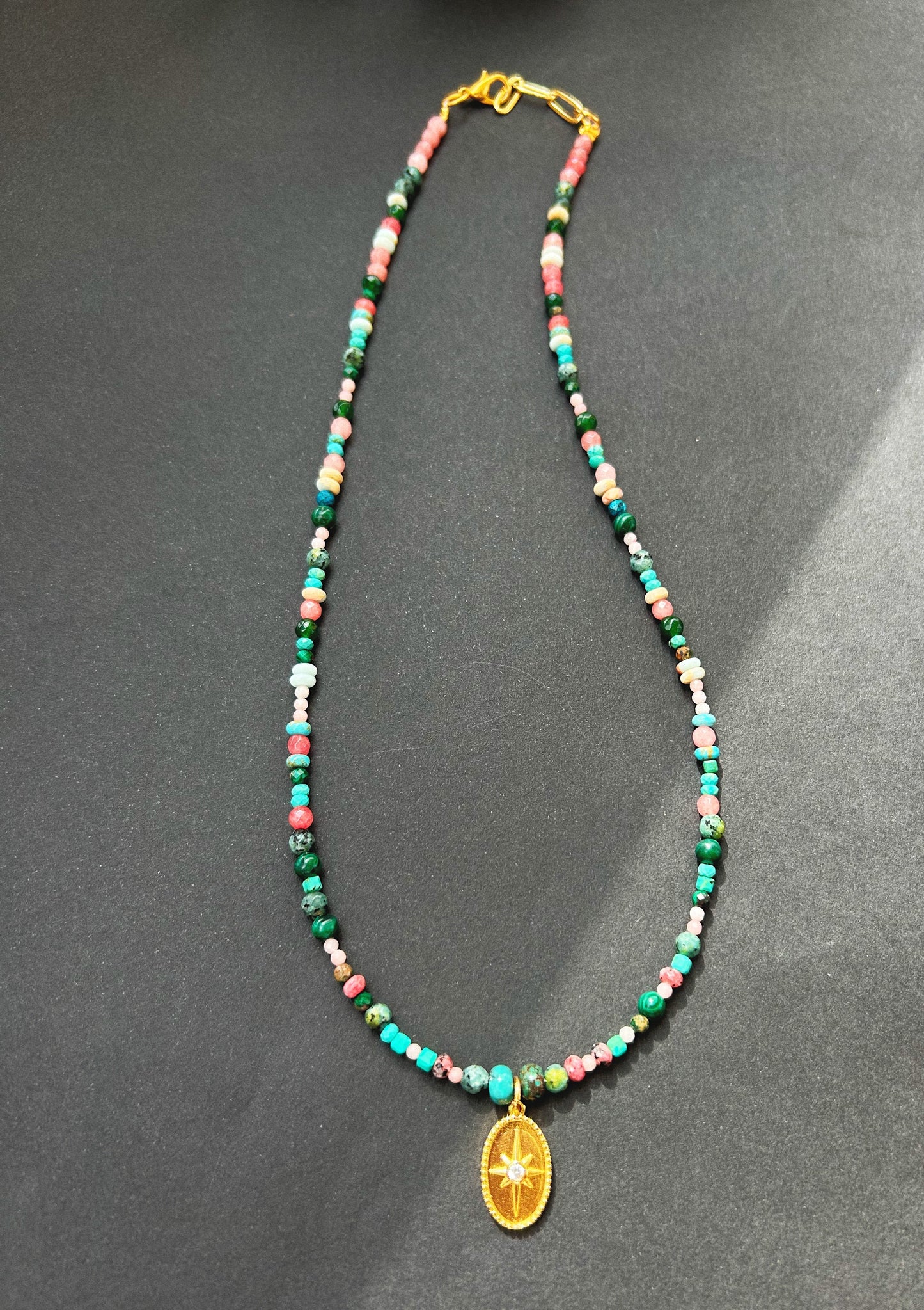 Zen Portal - Multi natural gemstones necklace