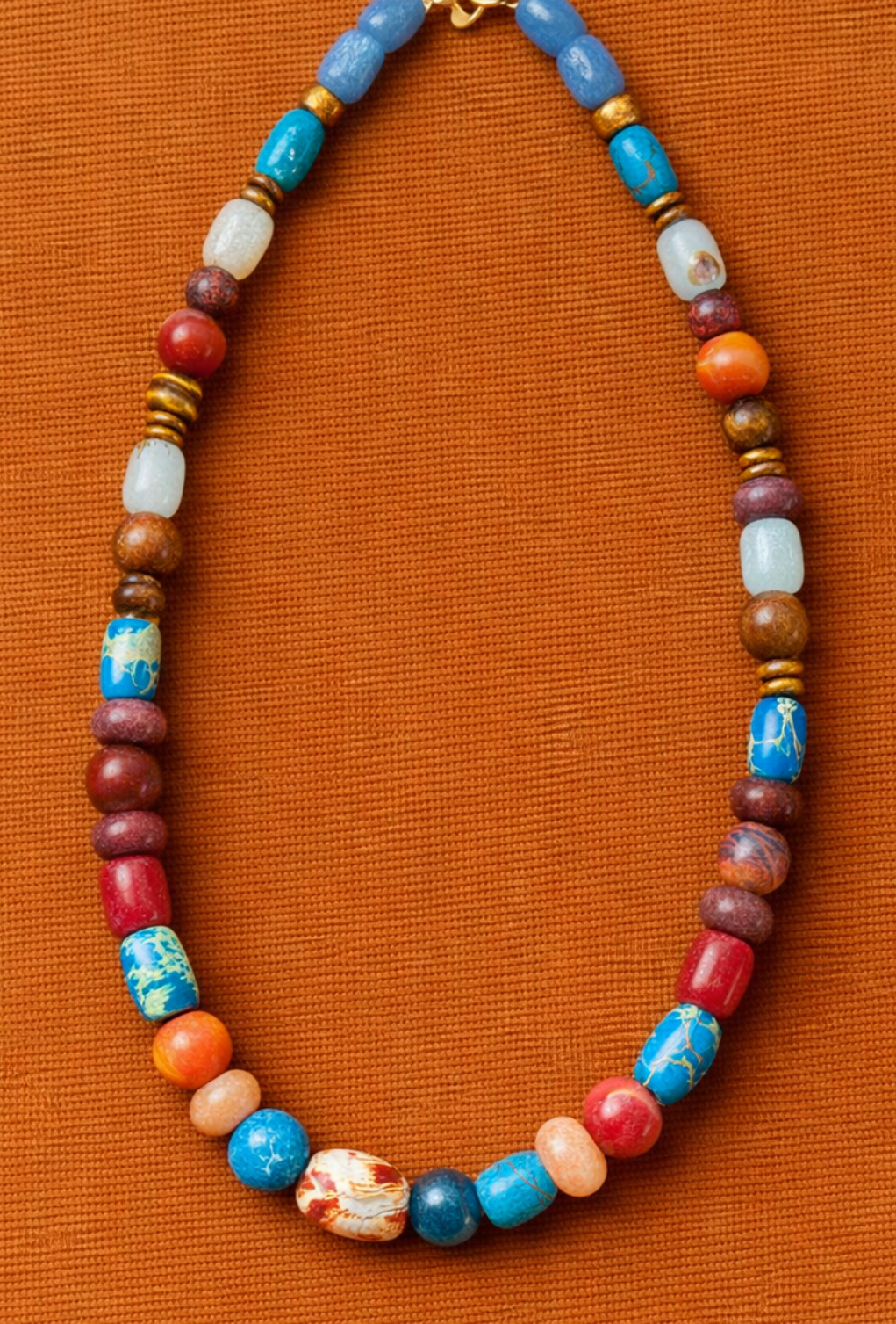 Wild Current Necklace (Jade, Jasper, Agate, Tiger’s Eye, Fiery Agate, Blue Apatite)