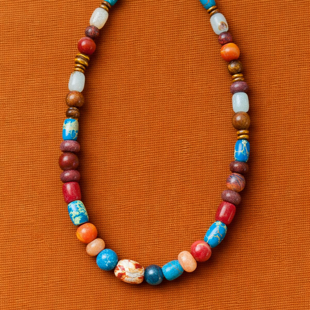 Wild Current Necklace (Jade, Jasper, Agate, Tiger’s Eye, Fiery Agate, Blue Apatite)