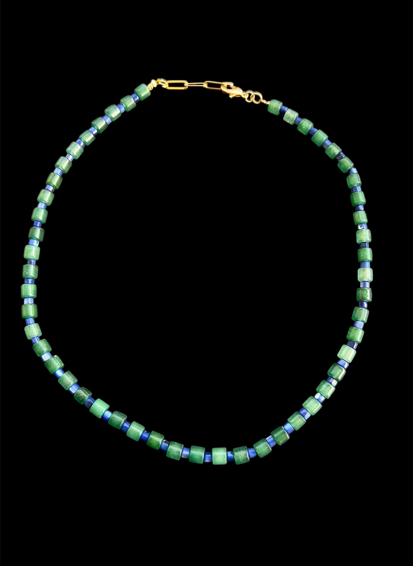 Natural Green Jade & Blue Mother of Pearl // Energy: Harmony