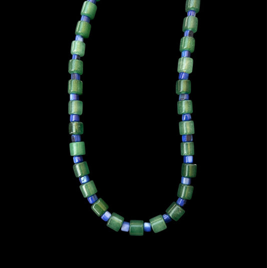Natural Green Jade & Blue Mother of Pearl // Energy: Harmony