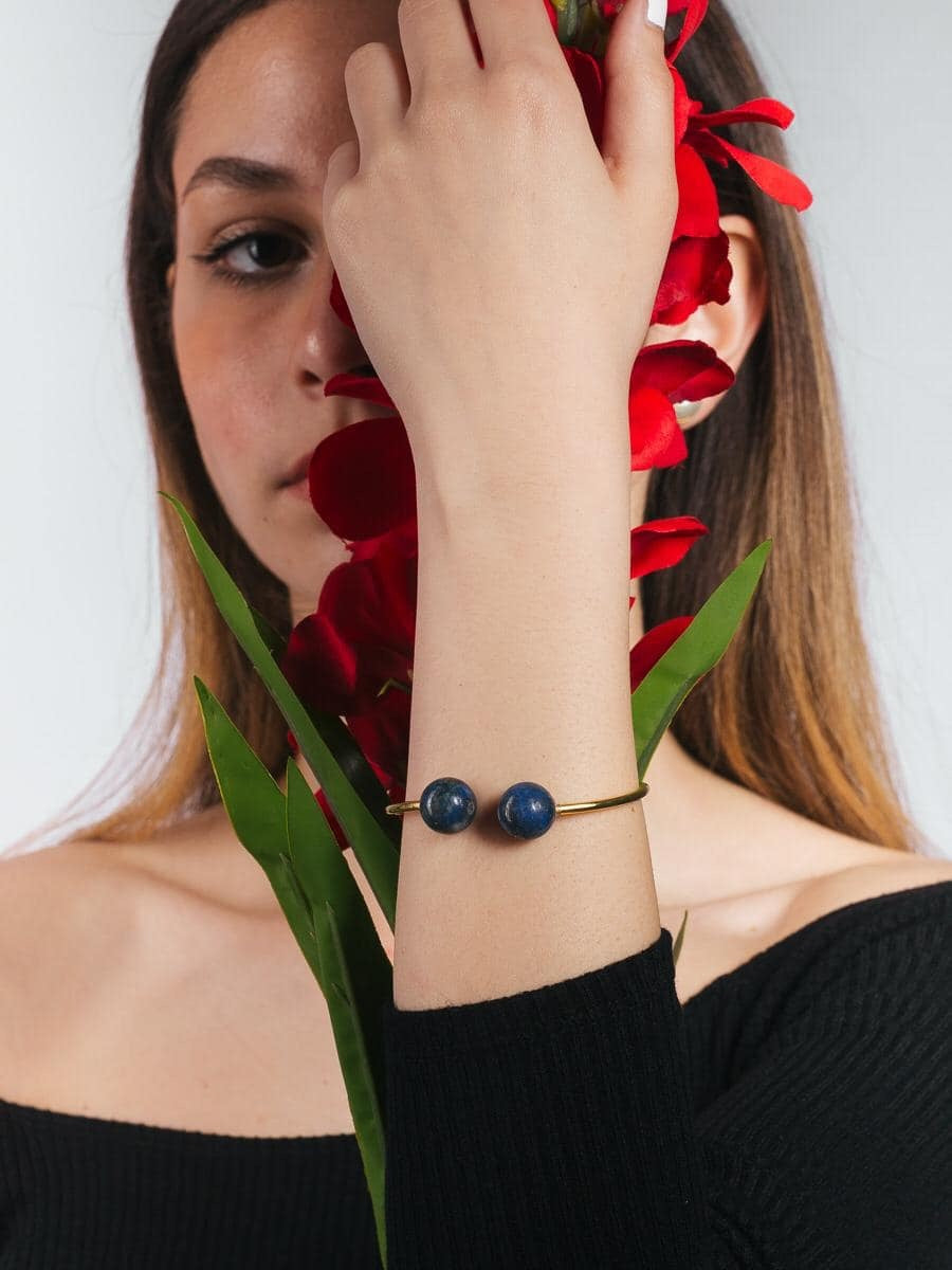 Midnight Aura Bangle - Lapis Lazuli