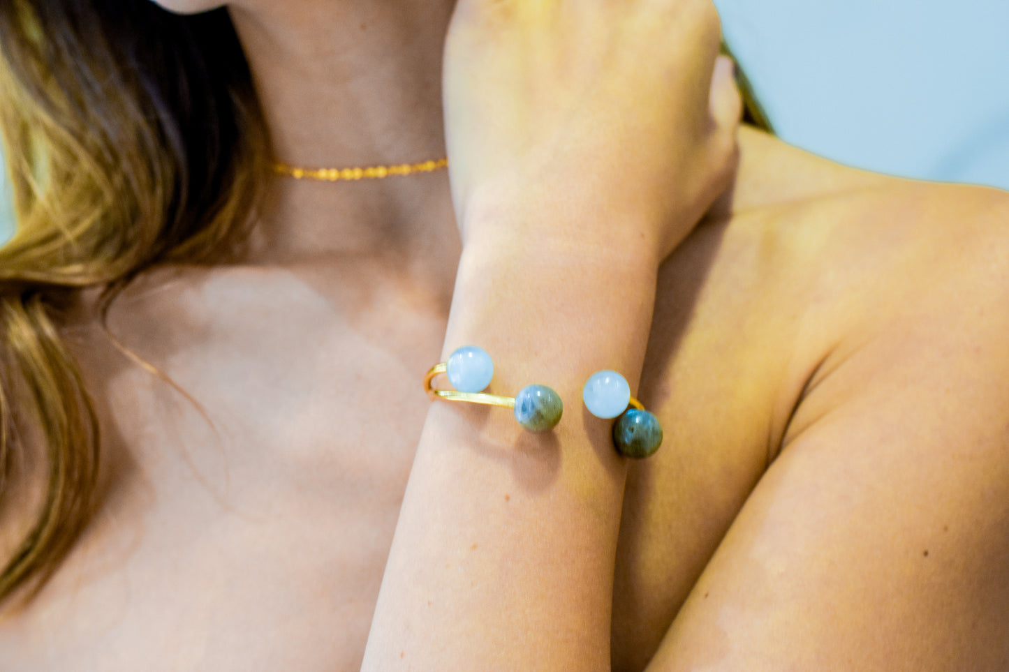 Blue Crush Bangle - Aquamarine