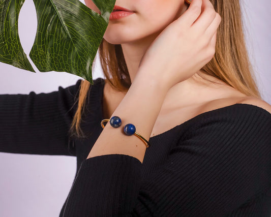 Midnight Aura Bangle - Lapis Lazuli