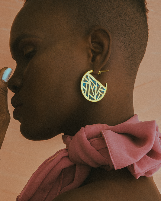 Sagrada Earrings in Fairuz