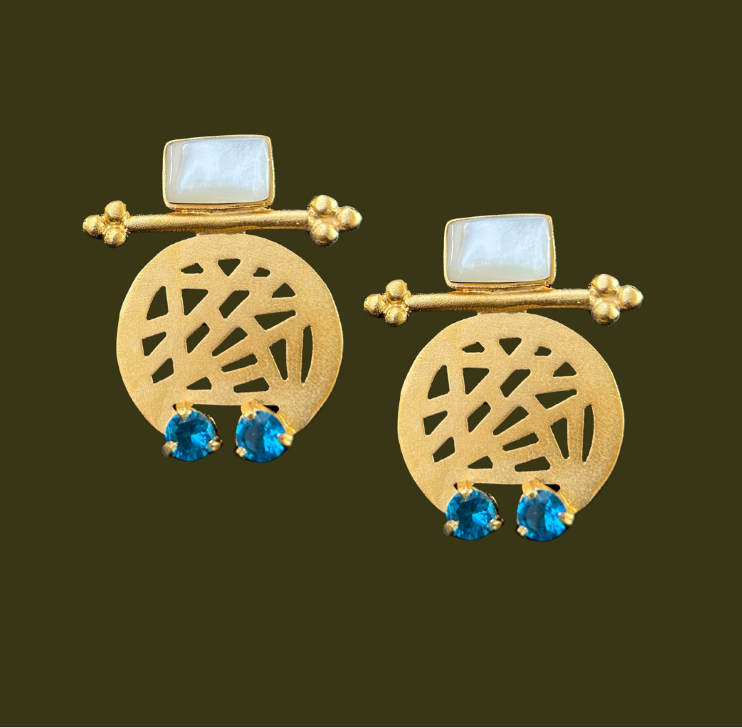 Maria Earrings - Blue Topaz