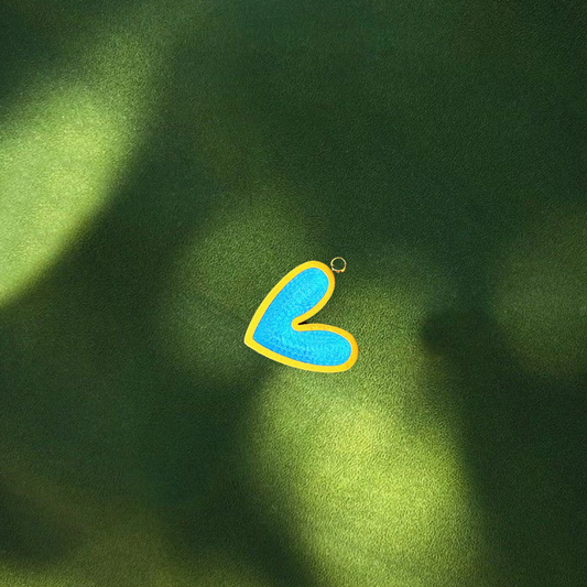 Blue heart charm